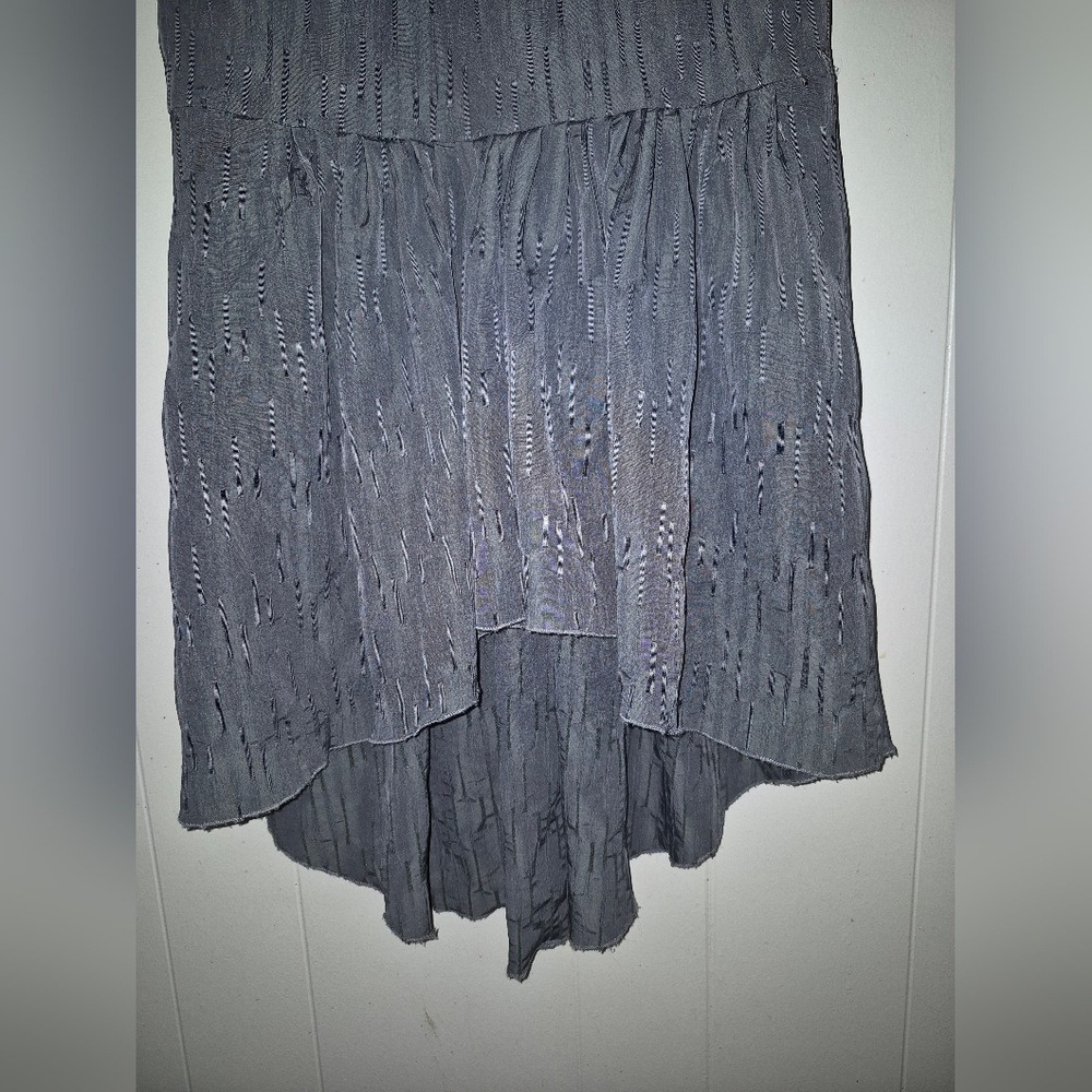 Bcbgeneration Navy Ruffled Strapless Maxi Dress S… - image 3